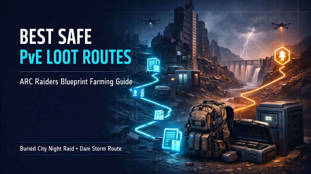 Best Safe PvE Loot Routes in ARC Raiders: Buried City Night Raid & Dam Storm Blueprint Farm