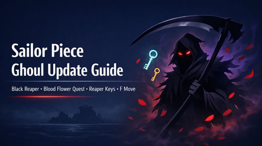 Sailor Piece Ghoul Update Guide: Black Reaper, Blood Flower Quest, Reaper Keys & F Move