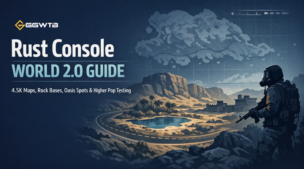  Rust Console World 2.0 Update Guide: 4.5K Maps, Rock Bases, Oasis Spots, Roads