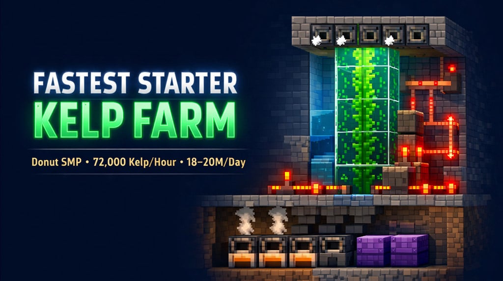 Donut SMP Fastest Starter Kelp Farm Money Guides