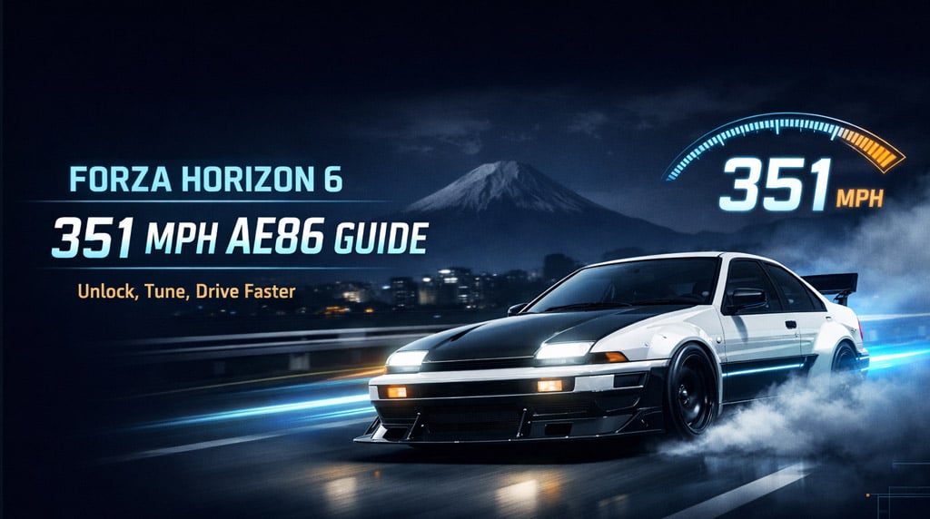 Forza Horizon 6 Fastest Car Guide: How to Hit 351 MPH with the Toyota AE86 Forza Edition