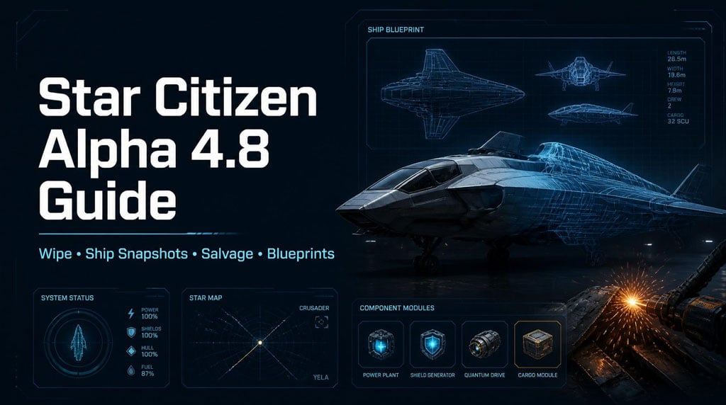 Star Citizen Alpha 4.8: Wipe, Ship Snapshots, Salvage, Blueprints, DefenseCon Priorities