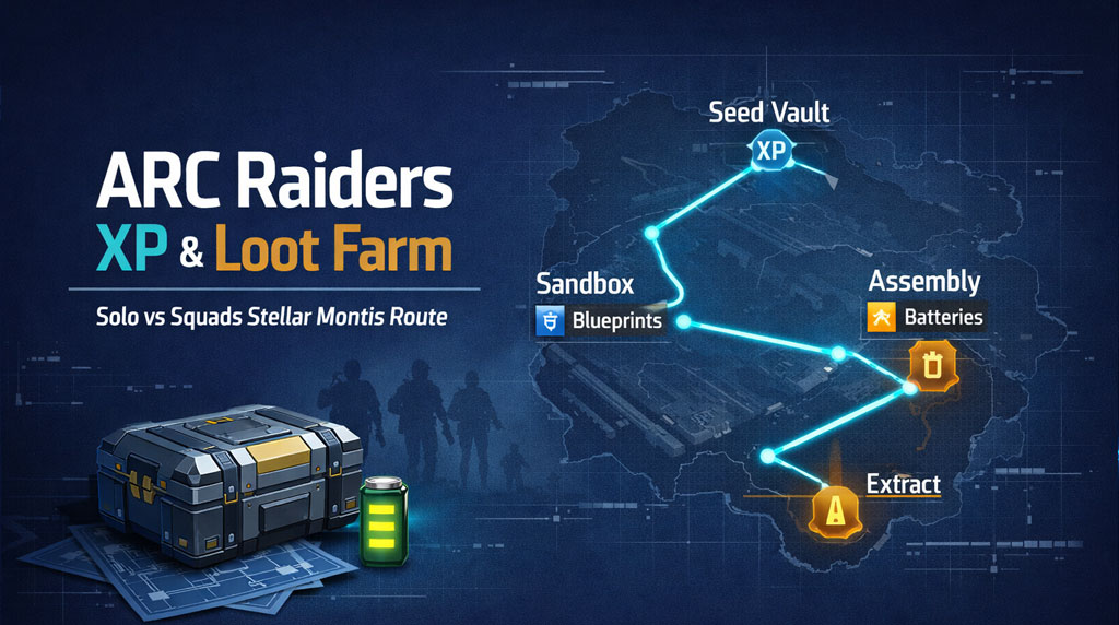 ARC Raiders Best XP & Loot Farm: Solo vs Squads Stellar Montis Route