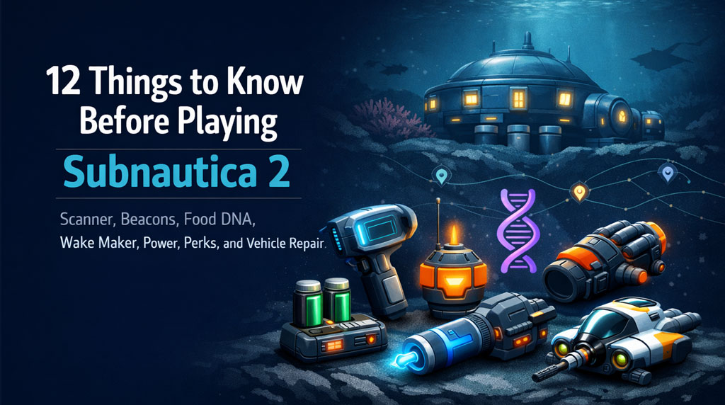 Subnautica 2 Beginner Survival Guide: Scanner, Beacons, Food DNA, Wake Maker fragments