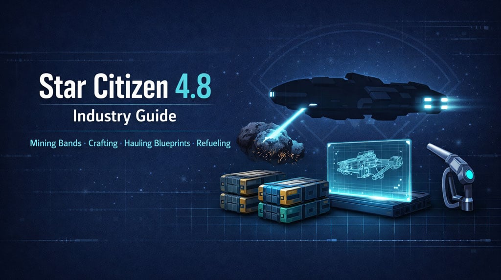 Star Citizen 4.8 Industry Mining Bands, Crafting, Hauling Blueprints, Refueling & Wipe Prep