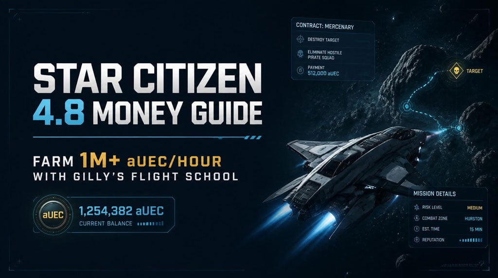Star Citizen 4.8 aUEC Guide: Make Money with Gilly’s Flight School