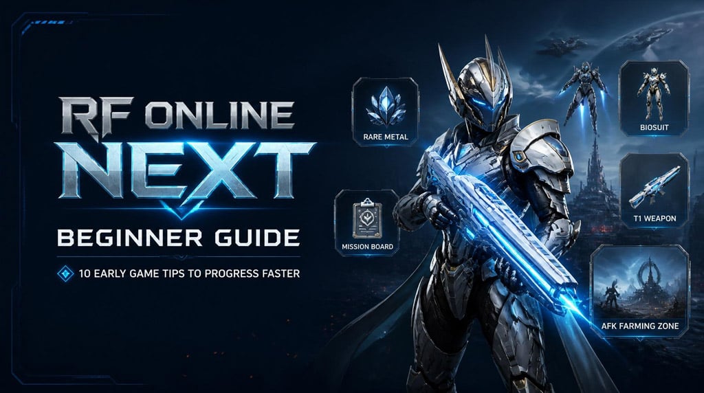RF Online Next Guide: Blue T1 Weapons, AFK farming, Missions and Class Switching