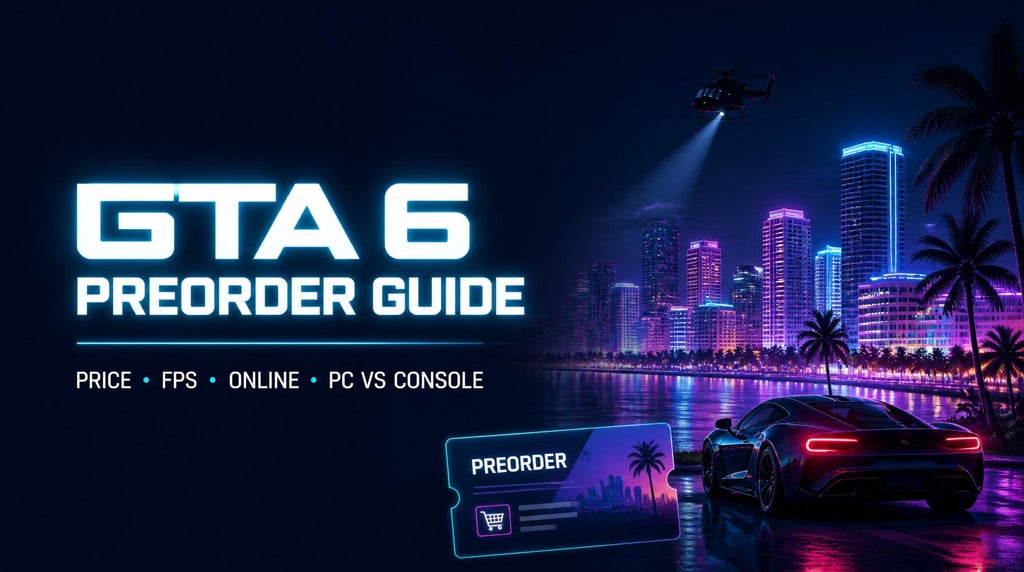 GTA 6 Preorder Guide: Price, Editions, FPS, Online Mode, and Day-One Buying Advice