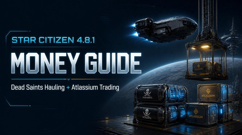 Star Citizen 4.8.1 aUEC Making Guide: Dead Saints Hauling and Atlassium Trading