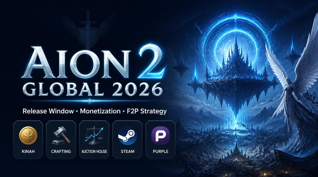 AION 2 Global Release Data, Steam Launch, Monetization Changes, and F2P Strategy