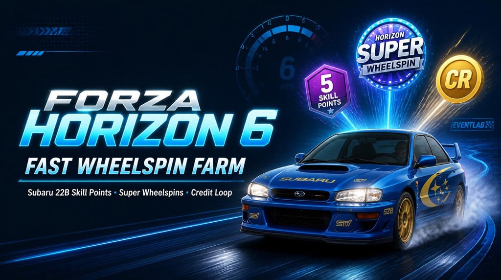 Forza Horizon 6 Wheelspin Farm: Fastest Skill Points, Super Wheelspins, and Credits After Patch
