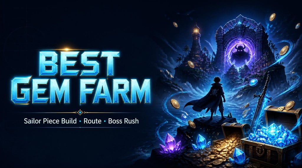 Sailor Piece Fast Gems Farming Build, Route, and Boss Rush Strategy