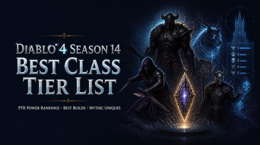 Diablo 4 Season 14 Best Class Tier List: PTR Power Rankings, Builds, and Mythic Uniques