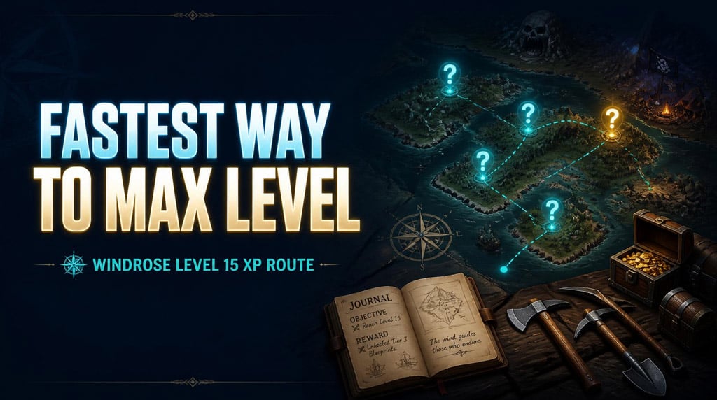 Windrose Fastest Way to Max Level : Best XP Route to Level 15