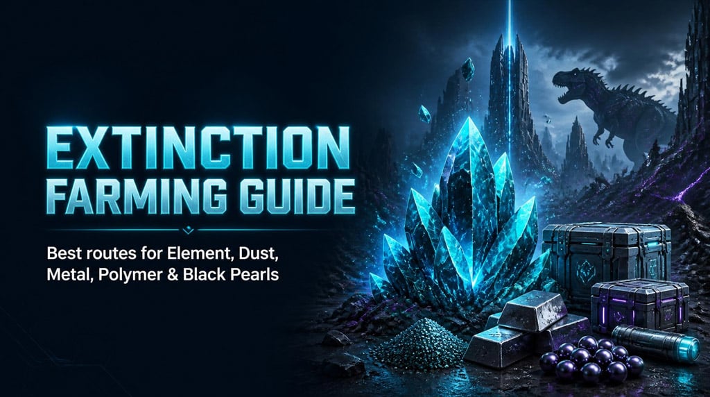 ARK Survival Ascended Best Extinction Farming Methods: Element, Dust, Metal, Polymer, Black Pearls & More