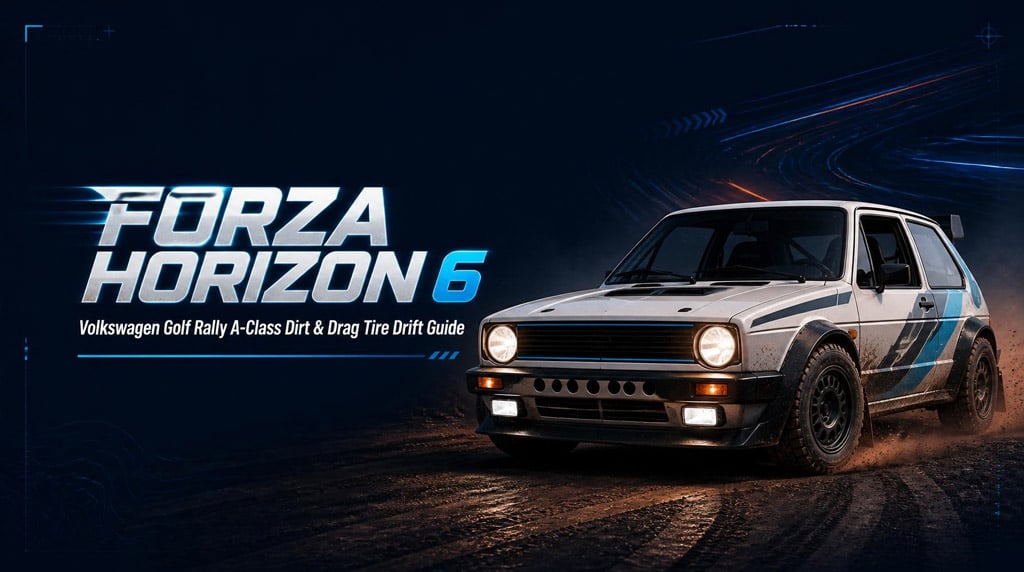 Forza Horizon 6 Volkswagen Golf Rally Guide: Best A-Class Dirt Build, Drag Tire Drift Setup, and Tuning Tips