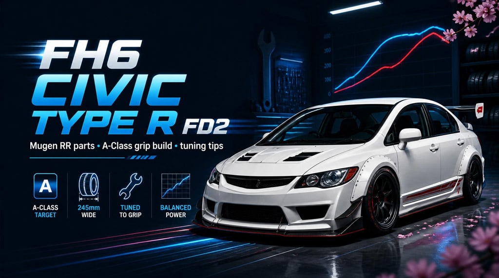 Forza Horizon 6 Honda Civic Type R FD2 Guide: Mugen RR Parts, Best A-Class Build, Engine Swaps, and Tuning