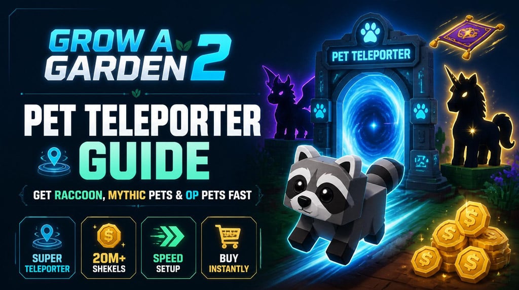 Grow A Garden 2 Pet Teleporter Guide: Best Way to Get Raccoon, Mythic Pets, and OP Pets Fast