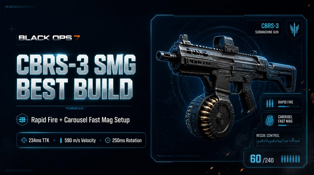 Black Ops 7 CBRS-3 SMG Best Build: Stats, Attachments, TTK, and Magazine Bug