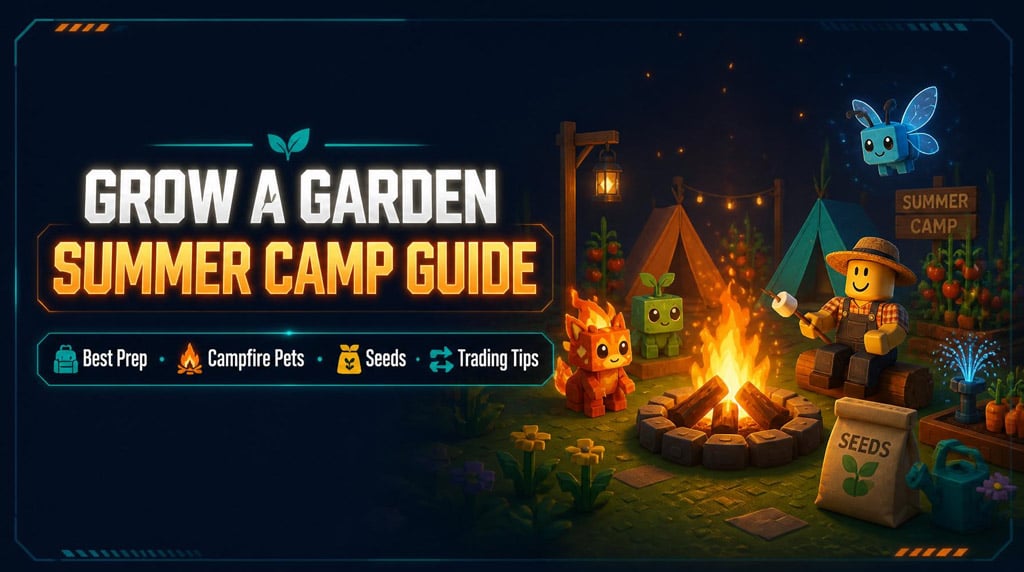 Grow a Garden Summer Camp Event Guide: Best Prep, Campfire Egg Pets, Seeds, and Trading Tips