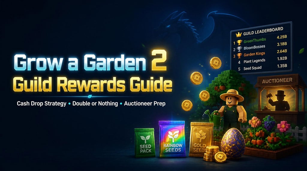 Grow a Garden 2 Guild Rewards Guide: Best Cash Drop Strategy, Double or Nothing Tips, and Auctioneer Prep