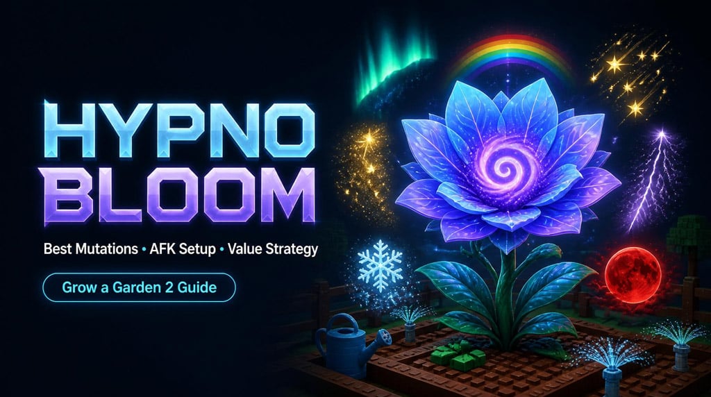 Roblox Grow a Garden 2 Hypno Bloom Guide: Best Mutations, AFK Setup, and Value Strategy