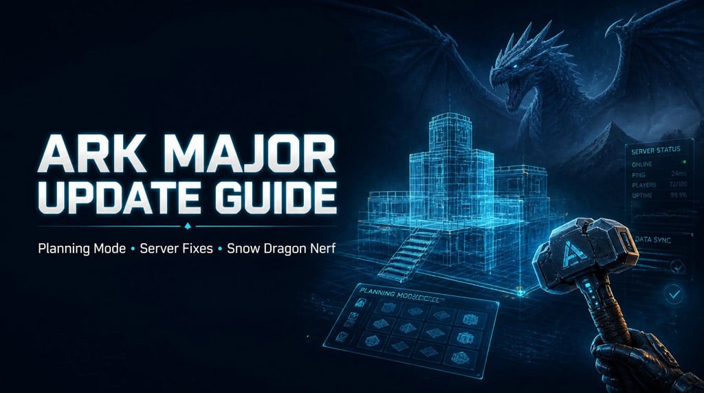 ARK Survival Ascended Update: Planning Mode, Server Character Issue, Snow Dragon Nerf, and Patch Notes