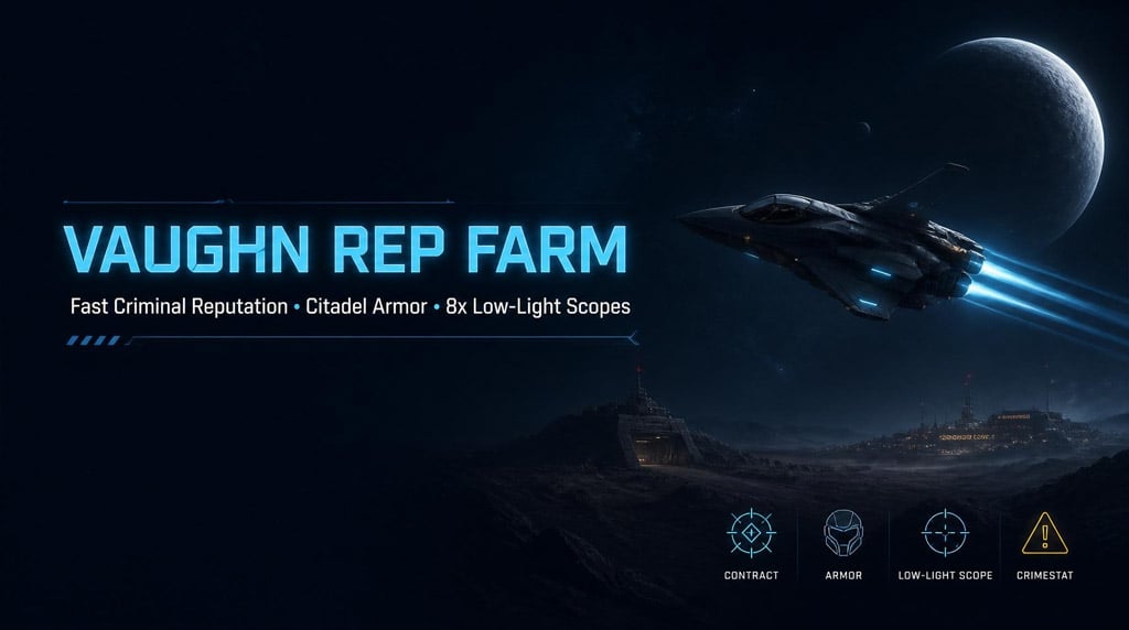 Star Citizen 4.8.1 Vaughn Rep Farm Guide: Fast Reputation, Blueprints, Citadel Armor, and 8x Low-Light Scopes