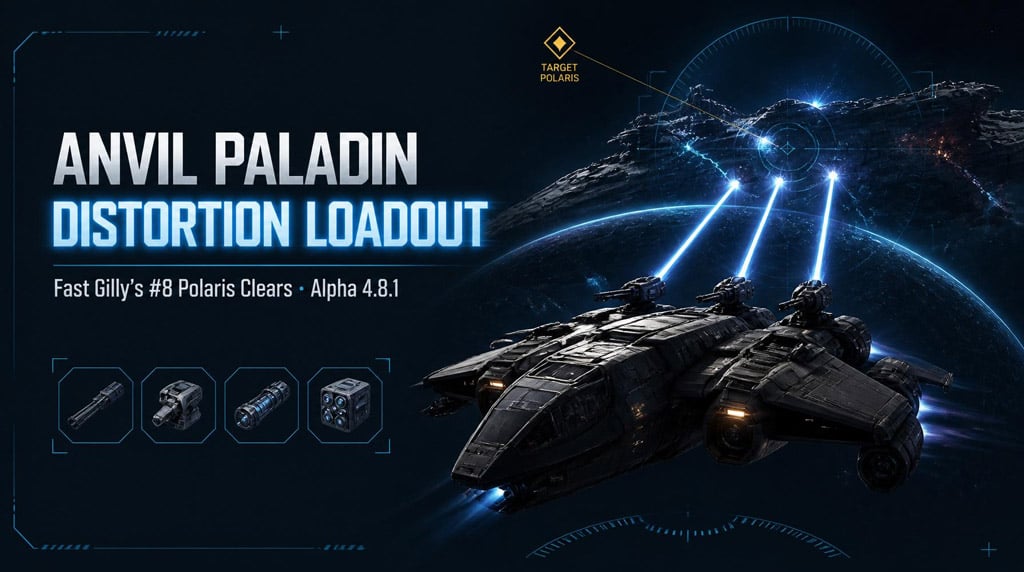 Star Citizen Alpha 4.8.1 Anvil Paladin Distortion Loadout Guide: Fast Gilly Polaris Clears