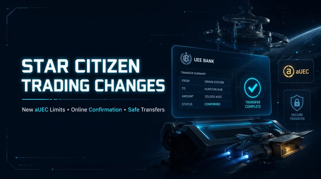 Star Citizen Player Trading Changes: New aUEC Limits, Online Confirmation, and Safe Transfers