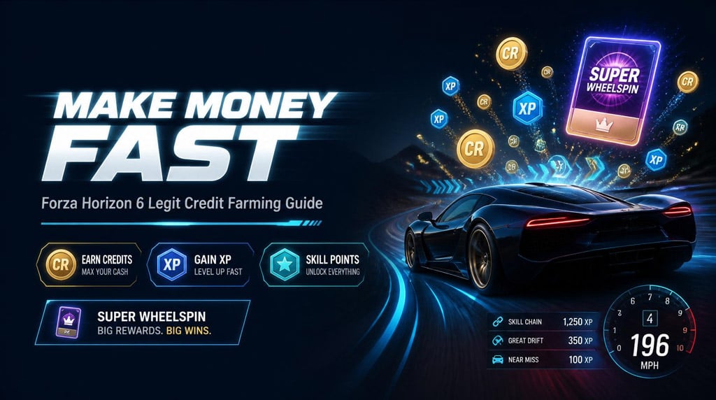How to Make Credits Fast in Forza Horizon 6 Without Glitches?