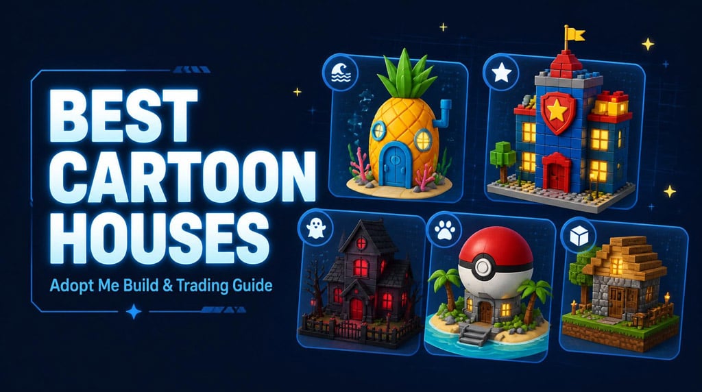 Adopt Me Best Cartoon Houses: SpongeBob, LEGO Batman, Stranger Things, Pokémon & Minecraft Build Guide