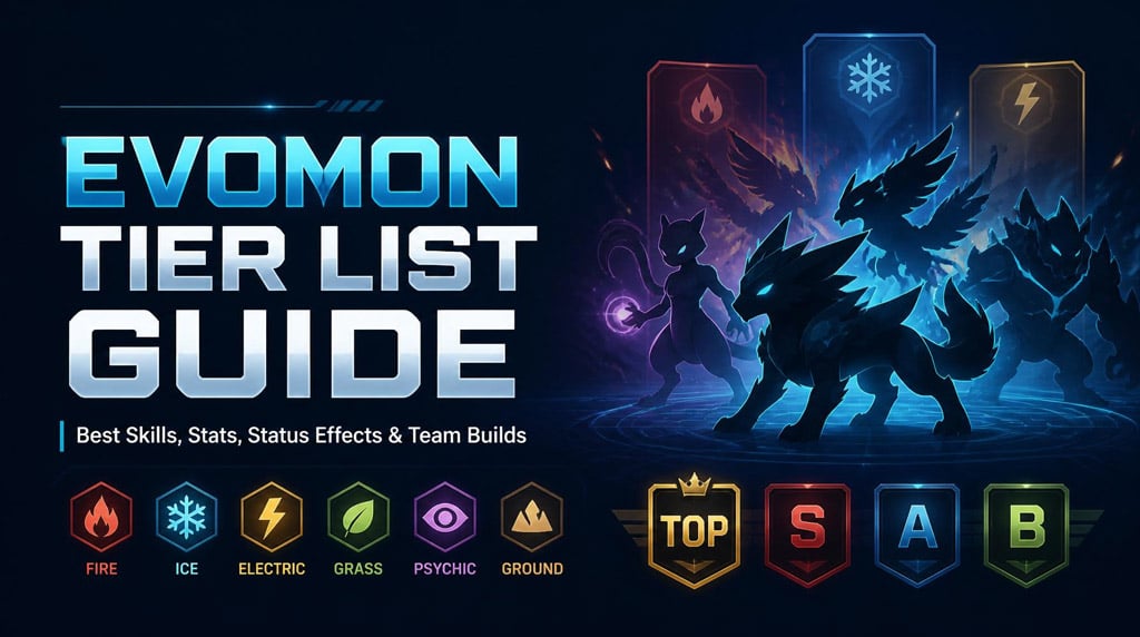 Evomon Tier List Guide: Skills, Stats, Status Effects, and Team Builds