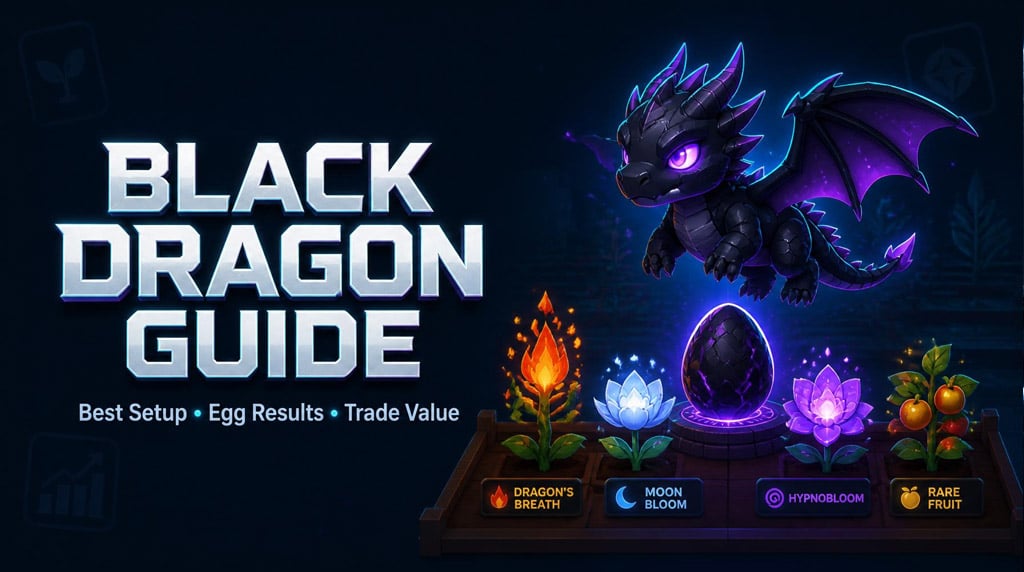Grow a Garden 2 Black Dragon Guide: Best Setup, Egg Results, Drop Behavior, and Trade Value