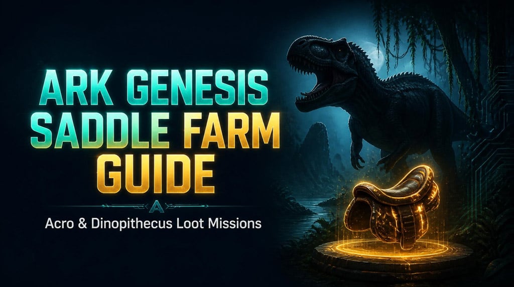 ARK Survival Ascended Genesis: Best Acro & Dinopithecus Saddle Farm (Beta Guide + Loot Data)
