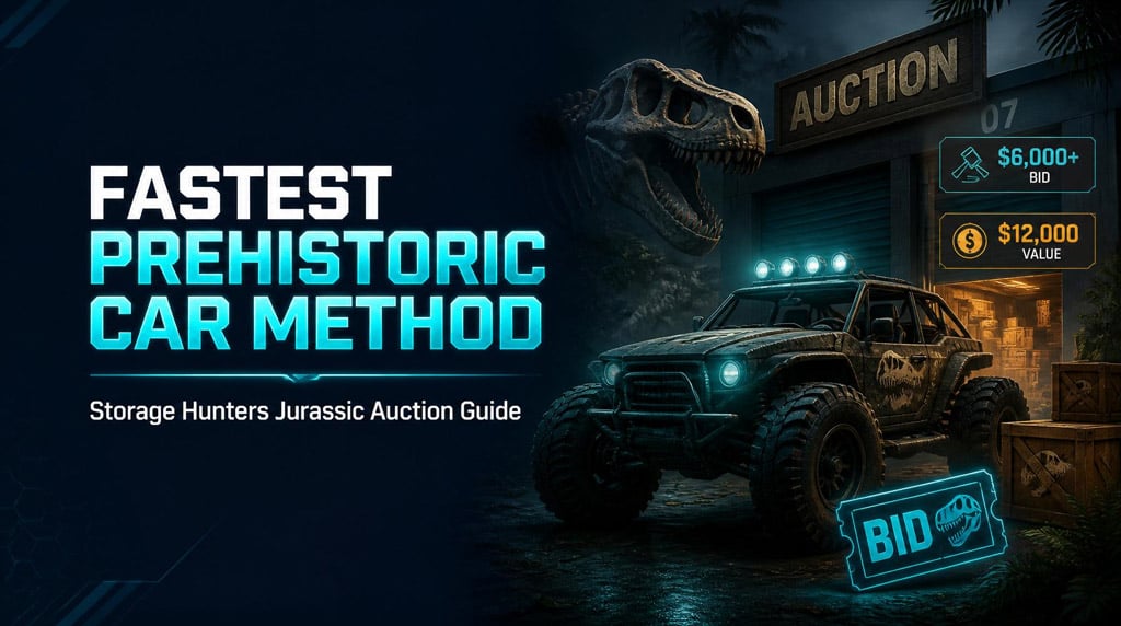 Storage Hunters Fastest Way to Get the Prehistoric Car