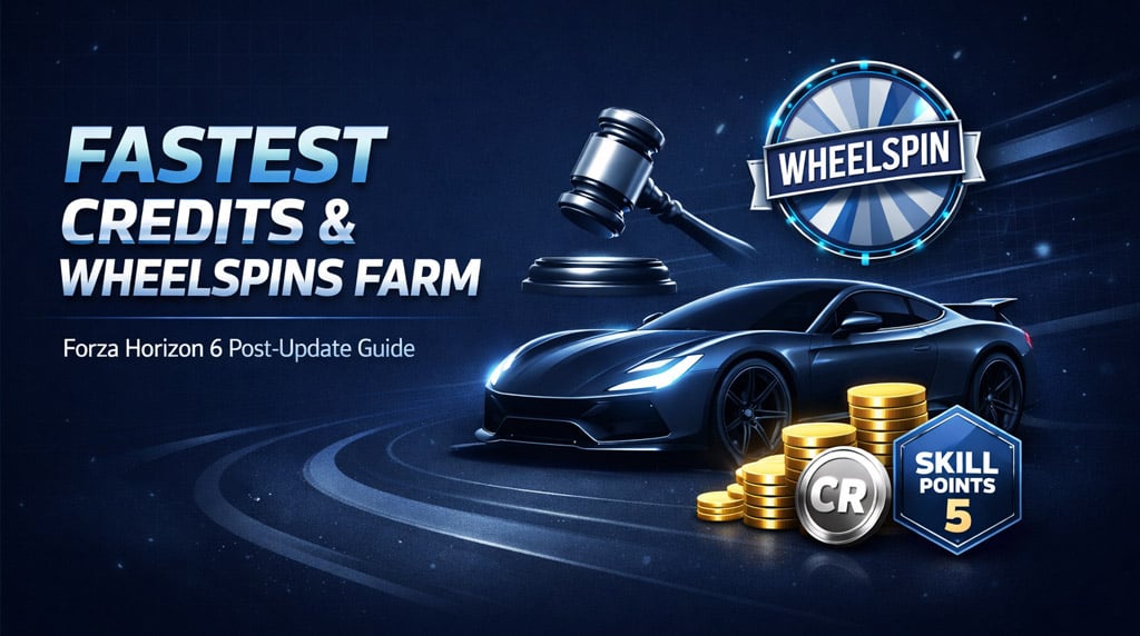Forza Horizon 6 Credits and Wheelspins Farm: Fastest Post-Update Methods