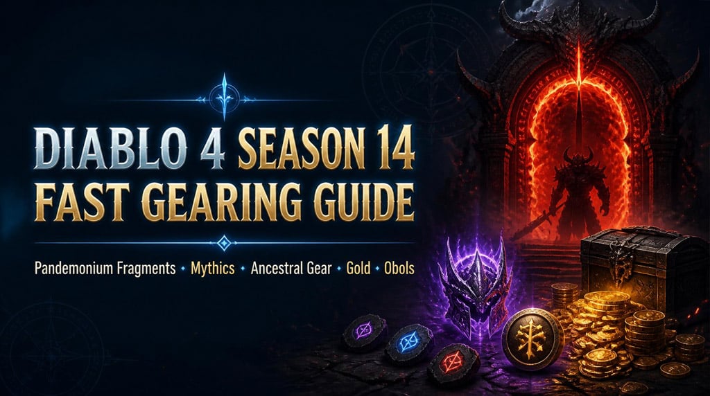 Diablo 4 Season 14 Fast Gearing Guide: Pandemonium Fragments, Mythics, Ancestral Gear, Gold & Obols