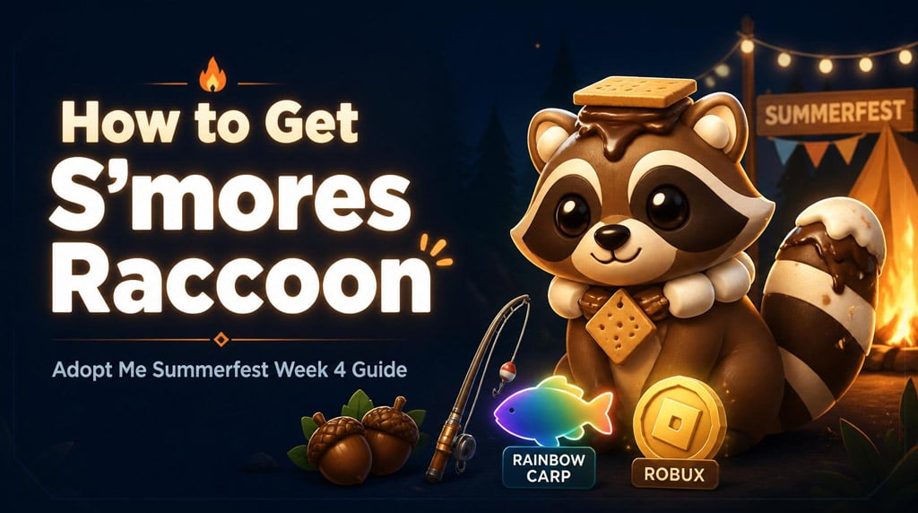 How to Get the Smores Raccoon in Adopt Me: Summerfest Week 4 Fast Guide