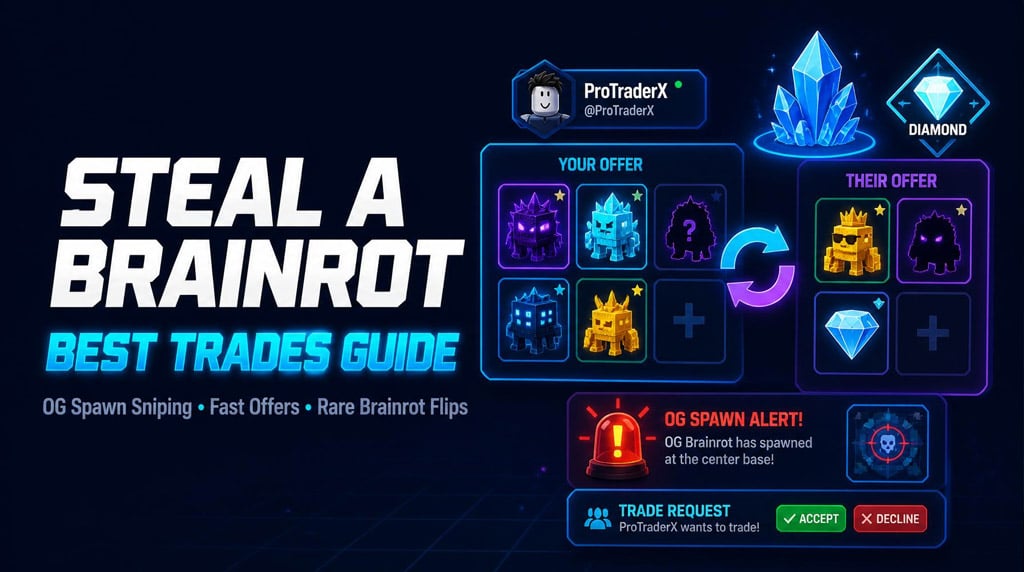 Steal A Brainrot Trades Guides: OG Spawn Sniping Guide