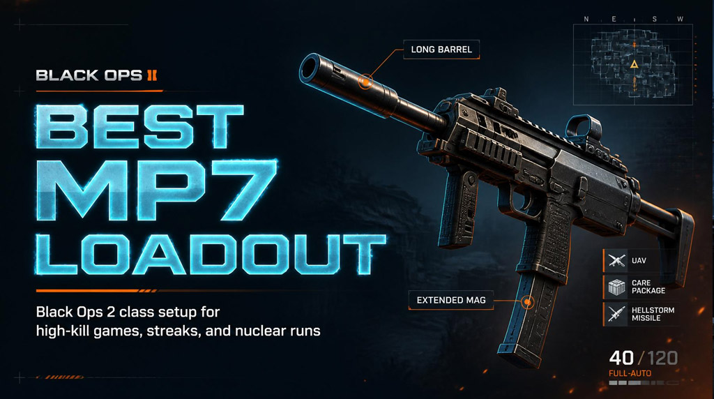 COD: Black Ops 2 Best MP7 Loadout: Attachments, Perks, Streaks, and Nuclear Playstyle