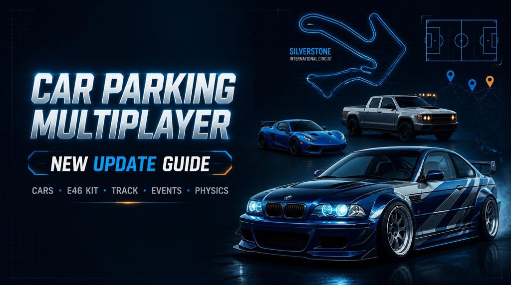 Car Parking Multiplayer New Update: New Cars, E46 Kit, Silverstone Track, Body Kit Editor