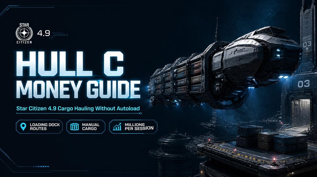 Star Citizen 4.9 Hull C Cargo Hauling Guide: Make Millions aUEC Without Autoload