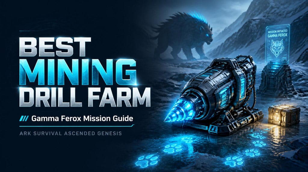 ARK Survival Ascended Best Mining Drill Farm on Genesis: Gamma Ferox Mission Guide