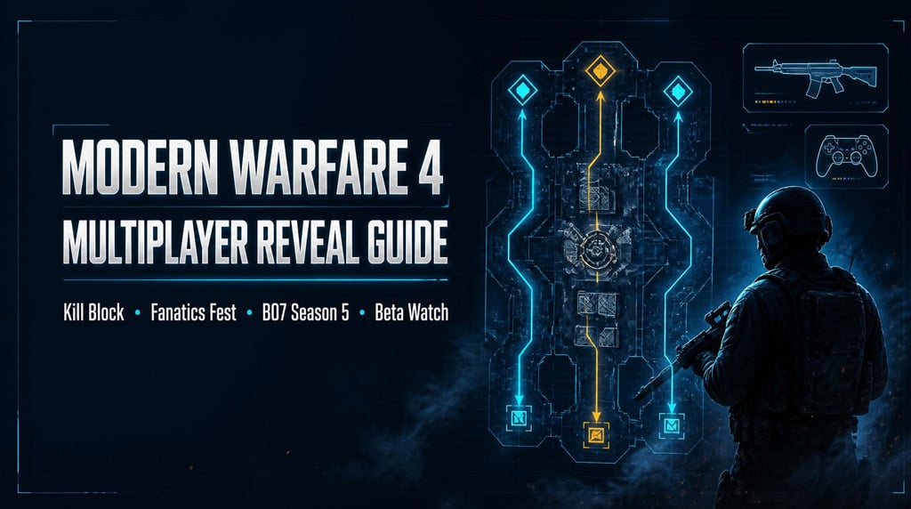 Modern Warfare 4 Multiplayer Reveal Guide: Kill Block, Fanatics Fest, and Beta Watch