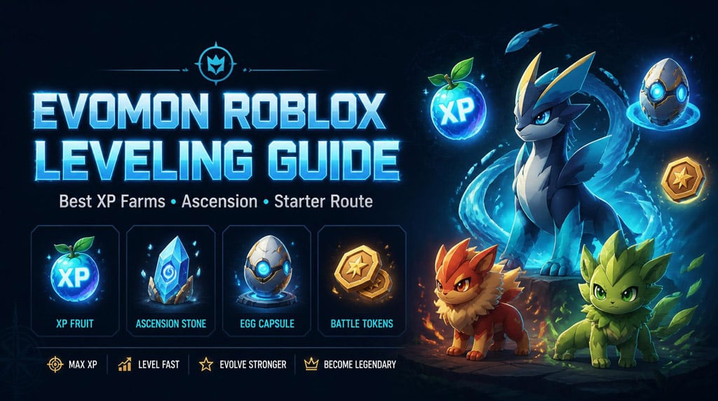 Evomon Leveling Guide: Best XP Farms, Starter Choice, Ascension, Eggs, and Fast Progression
