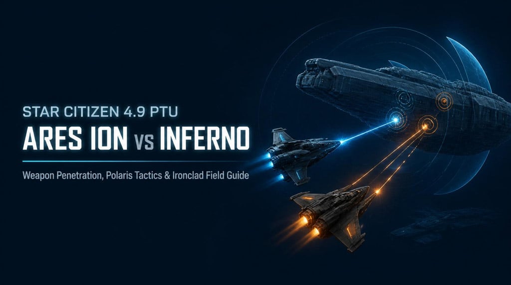 Star Citizen 4.9 PTU Ares Ion vs Inferno Guide: Weapon Penetration, Polaris Kills, and Ironclad Changes