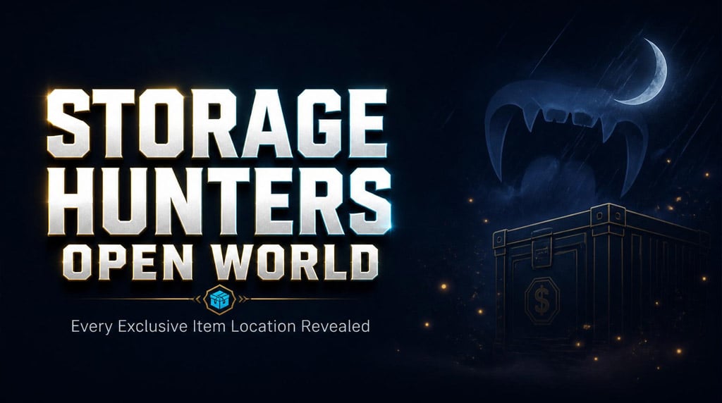 Storage Hunters Open World: Every Exclusive Item Location (Rain, Moonlight, Back Alley)