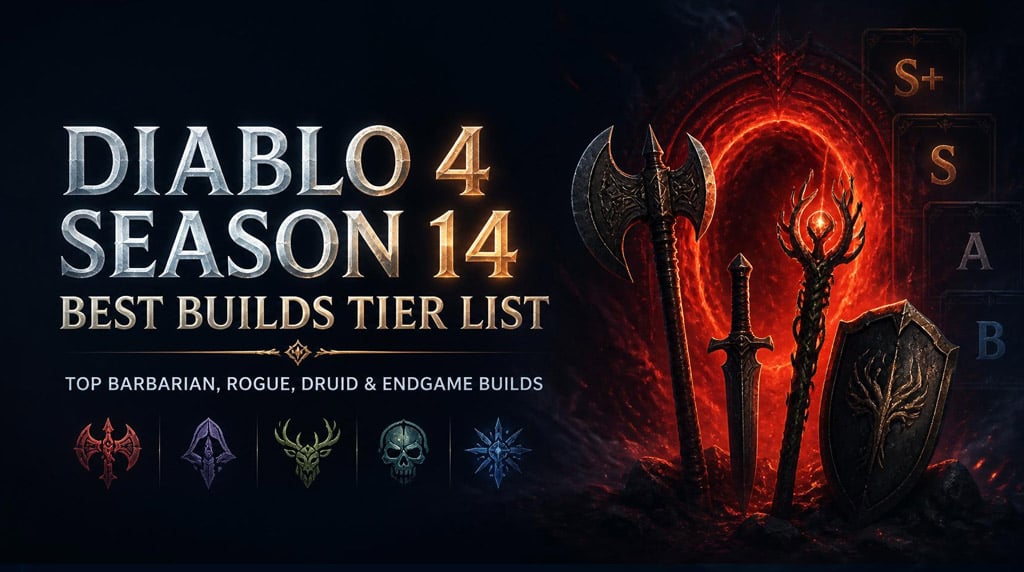 Diablo 4 Season 14 Best Builds Tier List: Top Endgame, Speed Farming, Bossing, and Leveling Picks