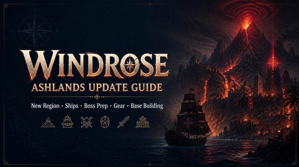 Windrose Ashlands Update Guide: New Region, Ships, Boss, Gear, Base Building & Prep Checklist